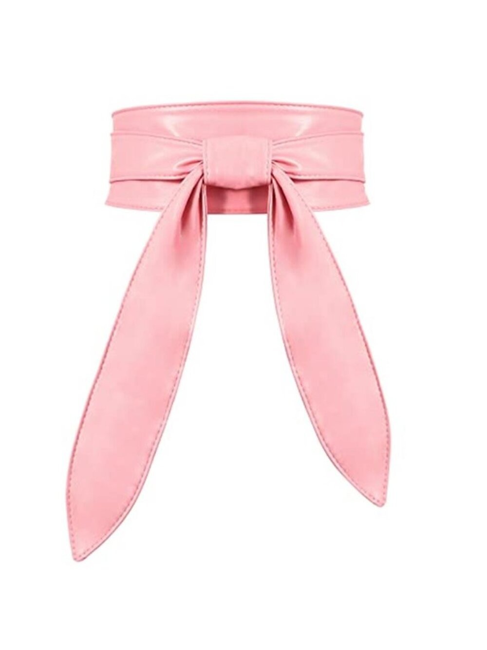 Women Pink Obi Belt Fashion Wrap Around Wide Waistband Knotted Belt for Dress